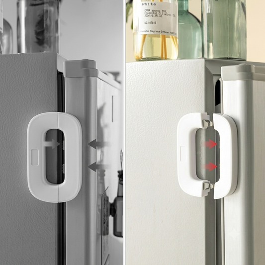 Child Safety Fridge Lock | Baby Proof Cabinet & Refrigerator Lock | Strong Self-Adhesive Safety Lock For Kids