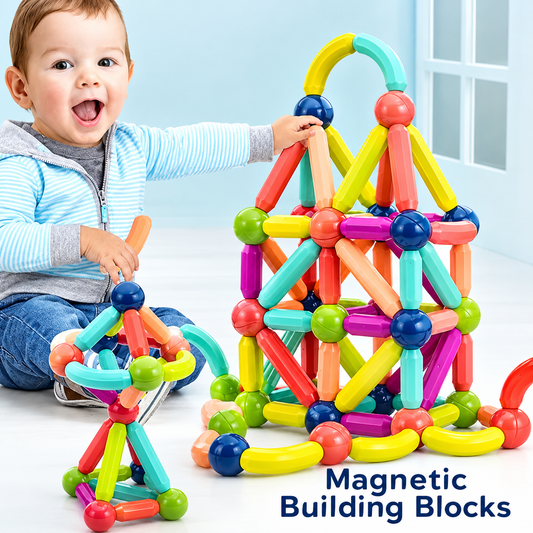 25 Pcs Magnetic Building Blocks Set For Kids – STEM Educational Magnetic Rods & Balls Construction Toy | Creative Learning Gift