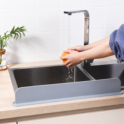 14-Inch Reusable Silicone Sink Splash Guard | Kitchen Water Splash Barrier