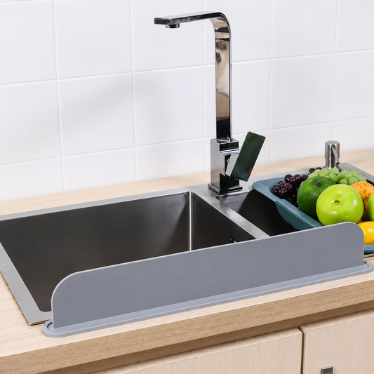 14-Inch Reusable Silicone Sink Splash Guard | Kitchen Water Splash Barrier