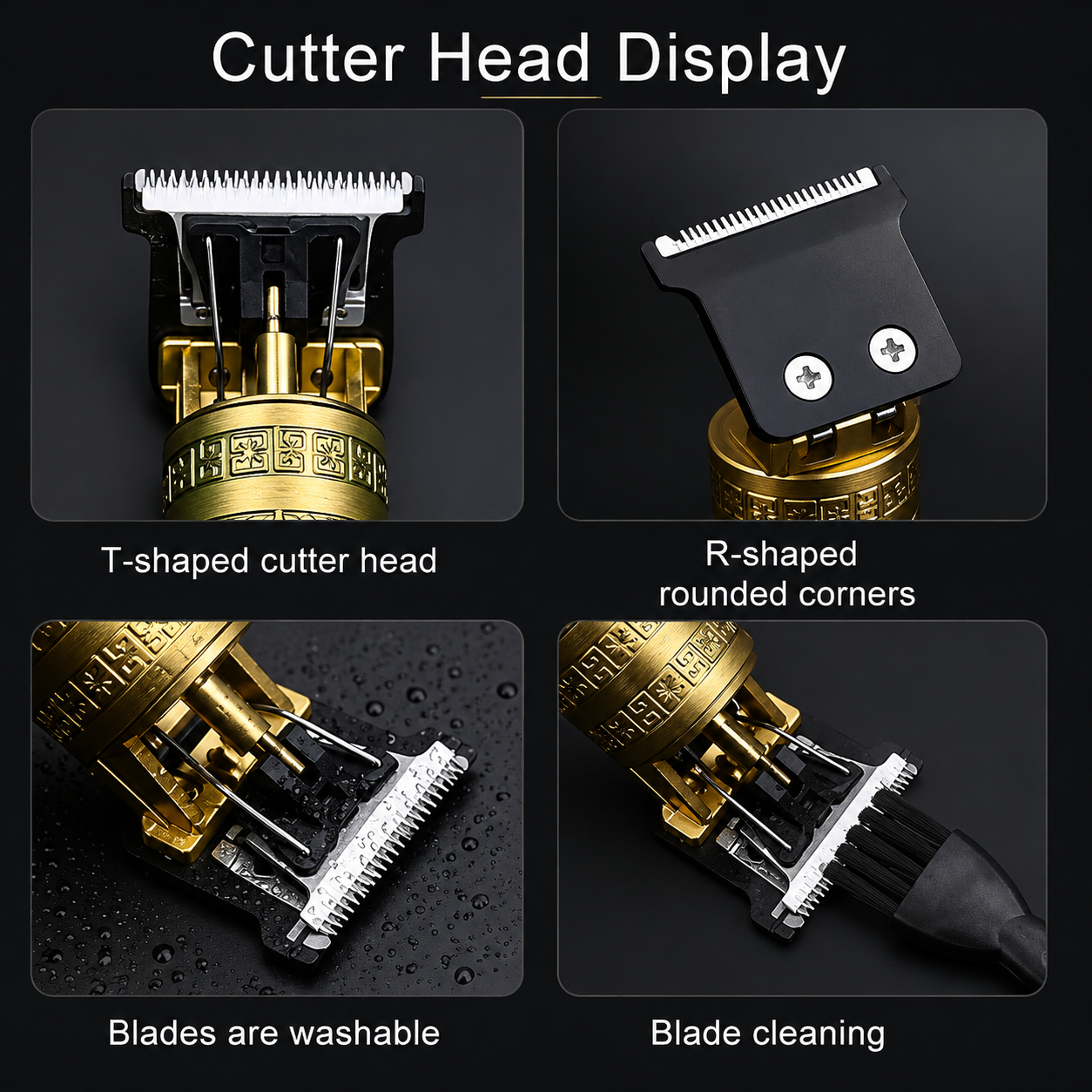 Vintage T9 Metal Body Hair & Beard Trimmer | USB Rechargeable Professional Hair Clipper For Men