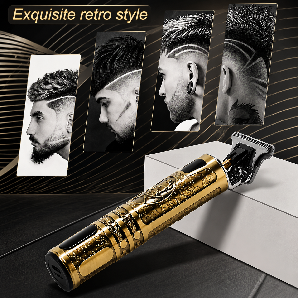 Vintage T9 Metal Body Hair & Beard Trimmer | USB Rechargeable Professional Hair Clipper For Men