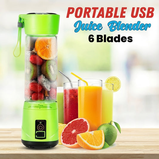Portable USB Rechargeable Blender | 380ml Personal Smoothie Maker & Mini Juicer Bottle