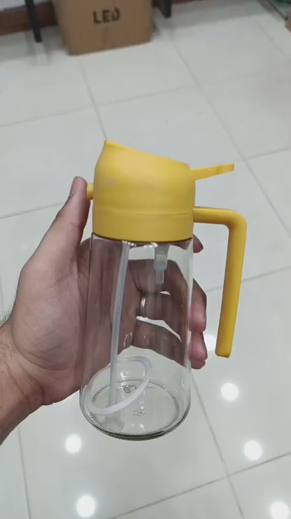 2-In-1 Oil Spray Bottle | 470ml Glass Oil Sprayer
