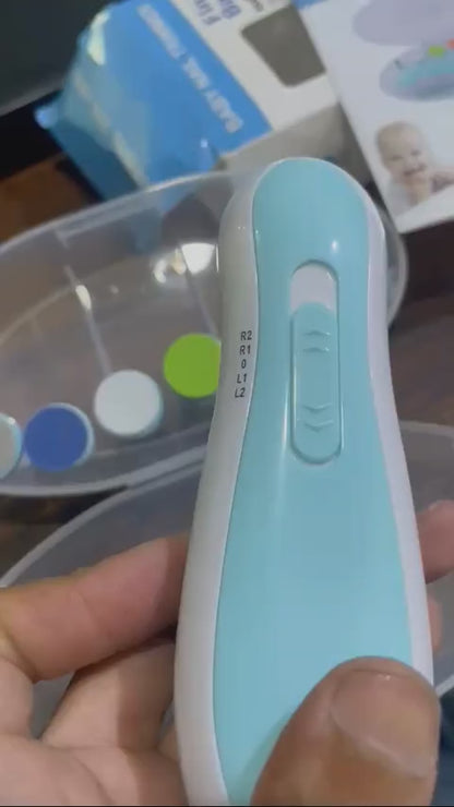 Premium 6-in-1 Electric Baby Nail Trimmer Kit – Safe Painless Infant Nail Filer & Clipper Set With Storage Case